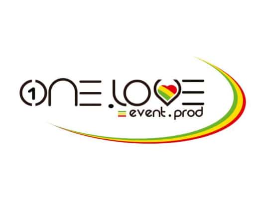 logo de one love event prod crée par creagrafik.com le graphiste qu'il vous faut !